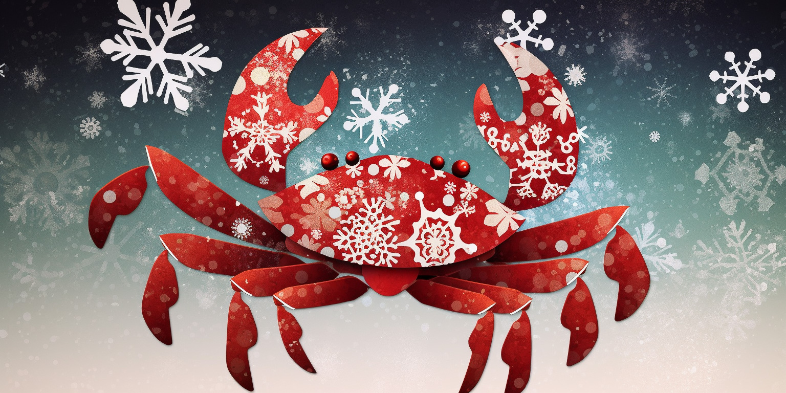 Swamphox 2D holiday season crab with snowflakes c8c3b1ff 3ad4 4b84 bd6c 3fb96c6e0026