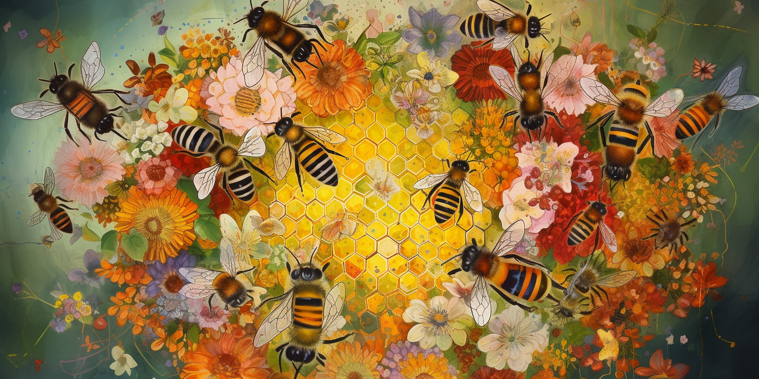Swamphox In this 2D artwork illustrate the vital role of honeyb 959e1e95 0d04 42ad b9e8 f9cc27faef79